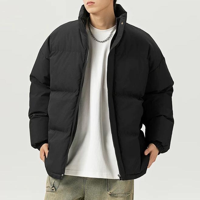 Áo Phao Béo Basic Unisex Dài Tay Cổ Trụ AKP ATINO 2.8551 Menswear Đen Jacket Bi aokhoac nam áo phao  nam Blazer áo  khoác