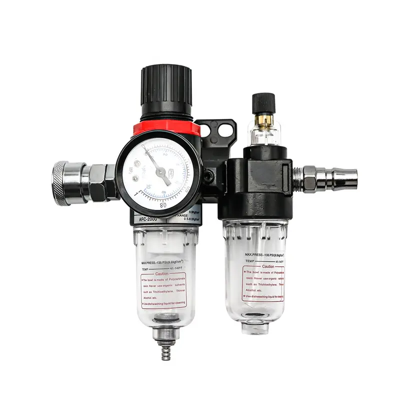 Lọc tách nước tách dầu máy nén khí cỡ nhỏ dưới 60L có kèm khớp nối nhanh 4