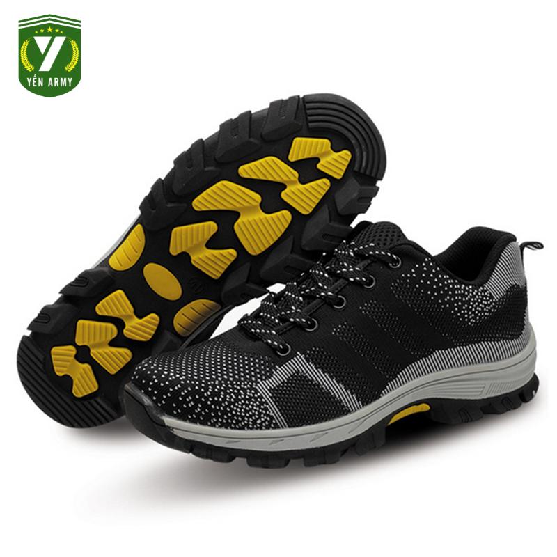 Giày Bảo Hộ Lao Động Nam Nữ Thể Thao AQX 1101 - Chống Đinh Chống Cắt - Tặng Kèm Tất Chân