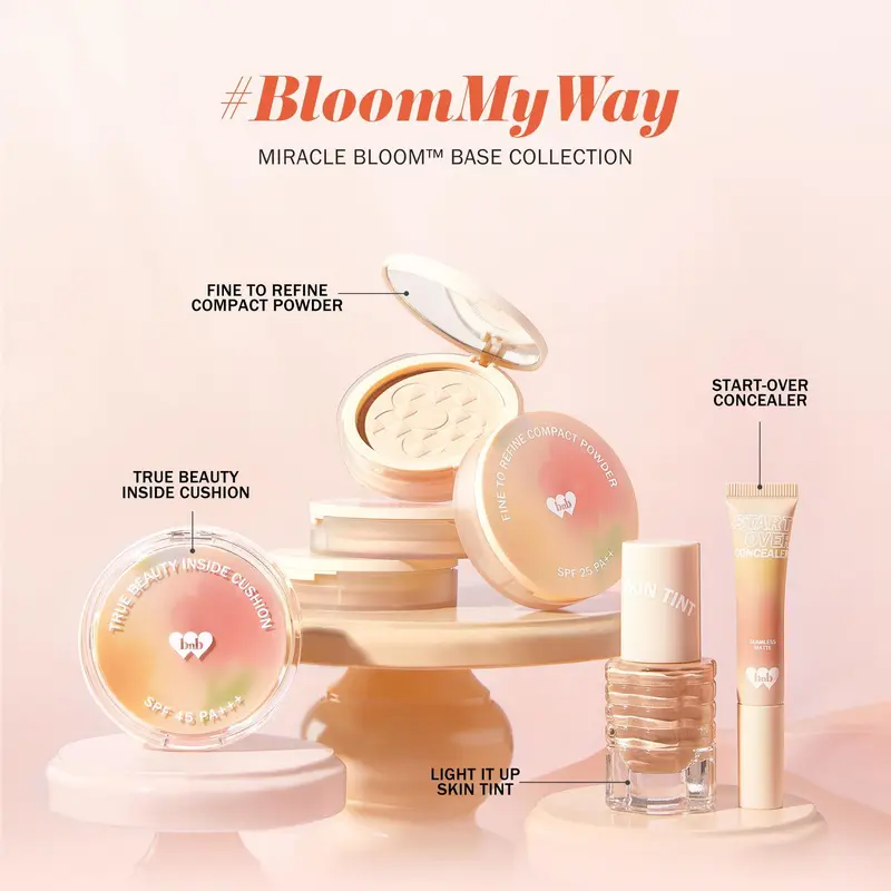 【GIFT】BNB barenbliss Korean Bloomatte Fine to Refine Compact Powder 「24H oil control」- Bedak Padat Waterproof | Bedak ringan dengan kontrol minyak hingga 24 jam, waterproof, sweatproof, dan dilengkapi SPF 25 PA++. 5