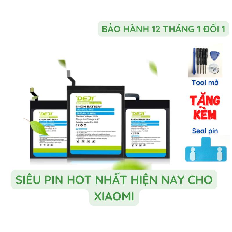 Siêu pin Xiaomi Deji cho Mi 4 4C 5 5S 5X 5Plus 6 6X 8 SE Lite 9 SE 9T F1 10 10T Pro 11 Lite Note 3 Max Mix 2 3 Redmi 3 4A 4 5 5A Plus 6 7 7A 8 9 9A Go Note 2 3 4 4X 5 6 7 8 9 Pro 9S 10 11 K20 K30 Pro Phone Phụ Kiện