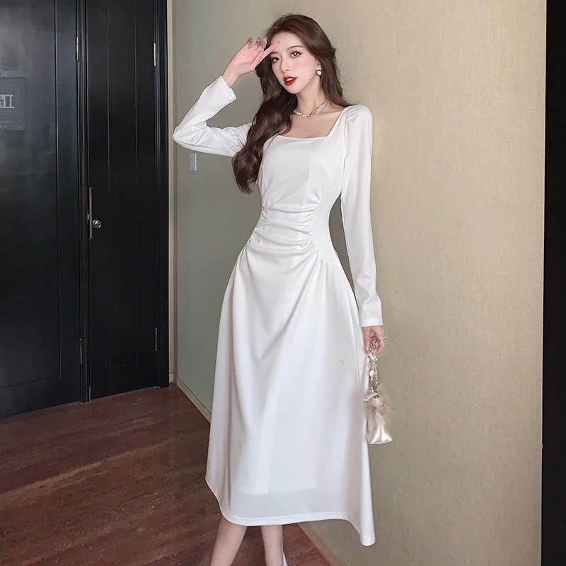 7892 summer dress biru langit korean style formal dress gereja wanita kristen elegant midi dress lengan pendek 3