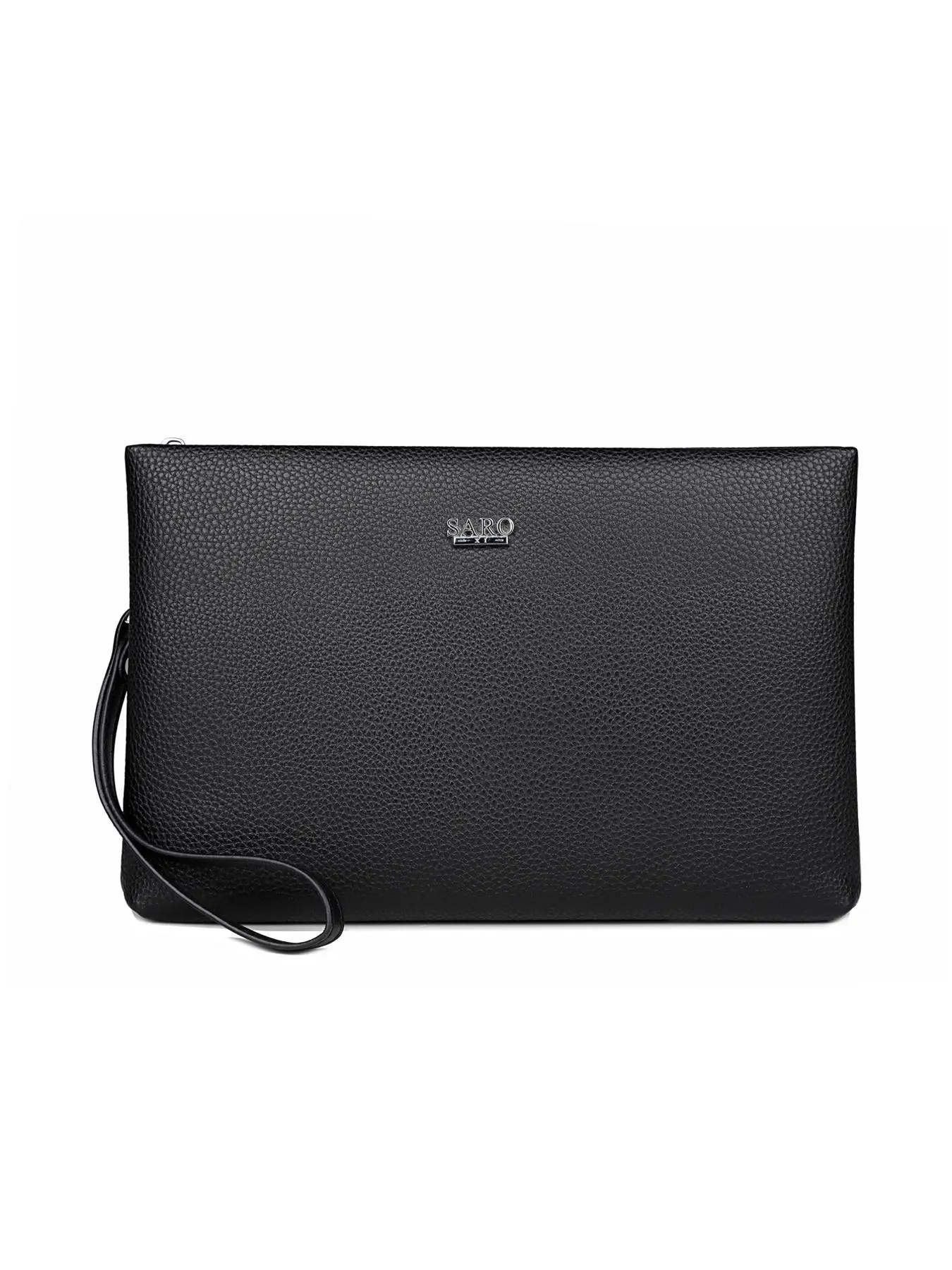 Men's Business Letter Design Wristlet, Casual Trendy Versatile High-quality Daily Commuting Bag, Fashionable PU Leather Work Bag for Daily Use