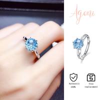 Gambar Cincin Terbuka Topaz Biru Langit 2 Karat Yang Sangat Mengkilap Dengan Inlay Mewah Ringan - Cincin, Dapat disesuaikan dari Agoni.ID Kab. Gresik 1 Tokopedia