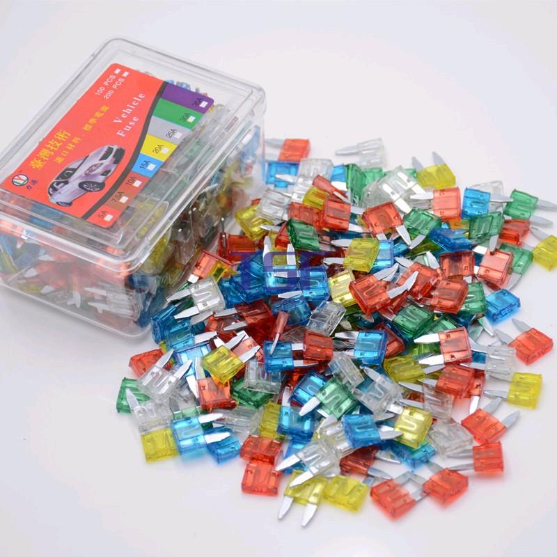 Hộp 200 cái cầu chì thập cẩm từ 5A đến 30A chuyên dụng cho ô tô và xe máy Phụ Tùng Phụ Kiện