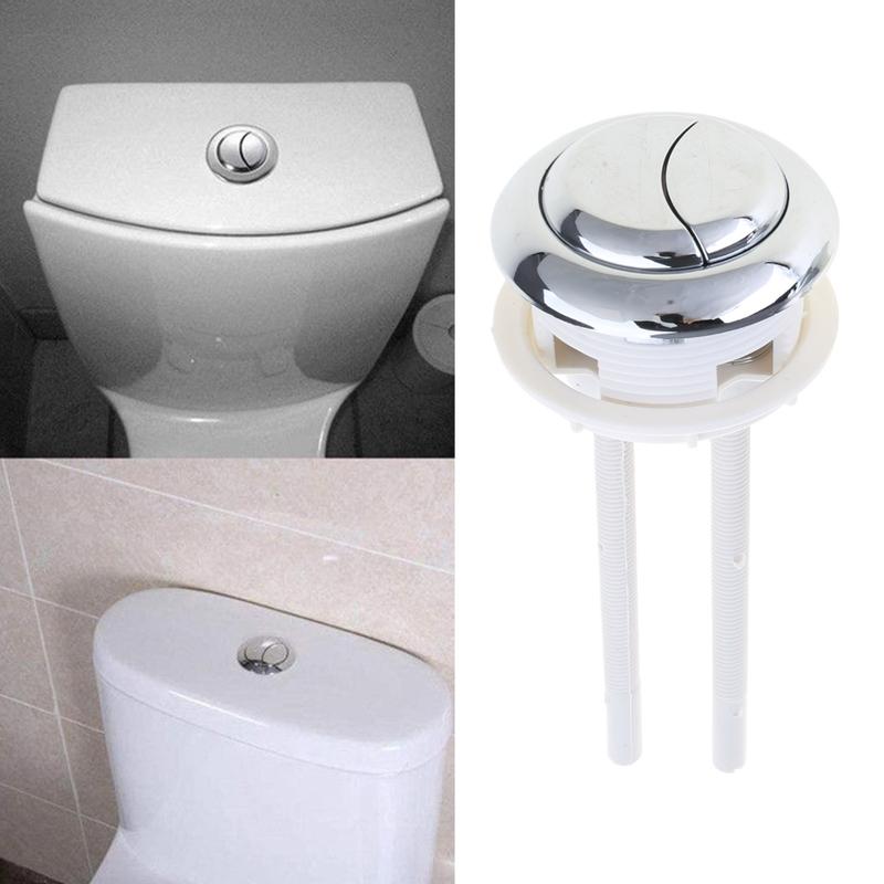 2pcs Round Toilet Tank Flush Button Adjustable Toilet Water Tank Button Double Push Flushing Button Toilet Accessories 2