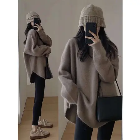 Áo sweater Nữ Dáng Rộng Phong Cách retro Mới
