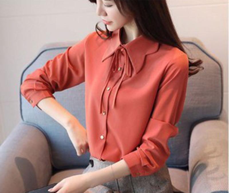 áo sơ mi cổ gợn sóng thanh lịch Top Nữ Women Shirt áo tingoan sơmi kiểutỷtỷ