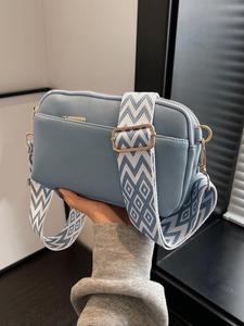 Conjuntos de Verano 2024 Elegantes de Color Liso con Bolso Cruzado Cuadrado, Bolso Cruzado Vintage y Moderno con Correa Ajustable, Bolso Cruzado a la Moda para Uso Diario