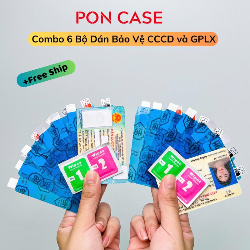 [ COMBO 6 BỘ ] Dán Bảo Vệ CCCD & GPLX ( Căn Cước Công Dân & Giấy Phép Lái xe ) Cao Cấp - Chống Trầy Xước , Bám Bẩn Về Nội Dung Thông Tin Tăng Độ Bền Cho Thẻ