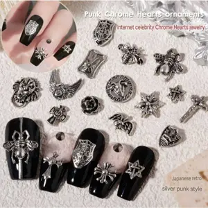 (RO) Vintage Punk Retro Metal Aloy Y2k nail art decoration 36model