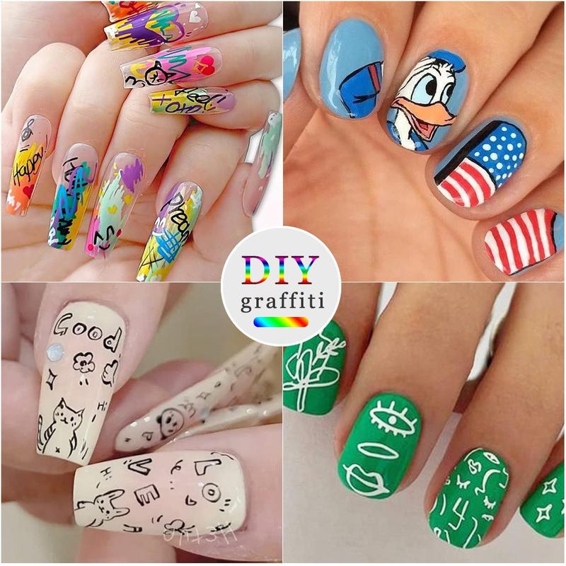 Product Introduction of 2 Colors Nail Brush 0.5mm Single DIY Painted Graffiti Nail Art Highlight Groove Edge Pen Painting Line Drawing Pen 4