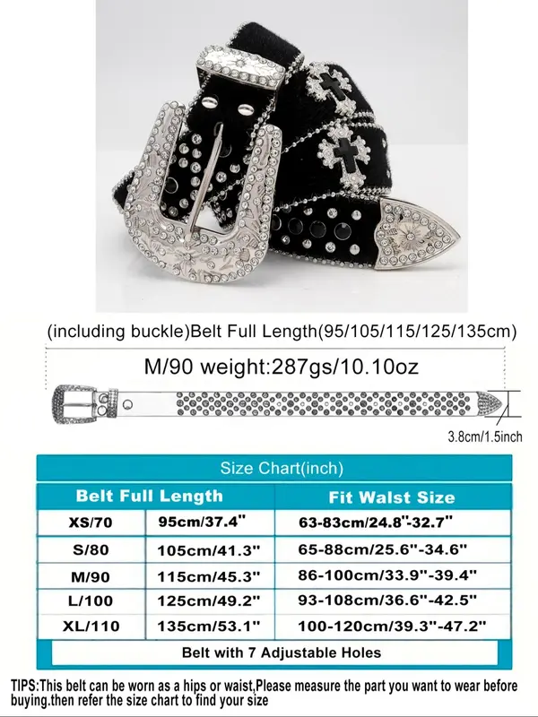 Easter Y2k Rhinestone Decor Belt, Wide Waistband for Party, Designer Belts, Country Rivet Full Rhinestone Men & Women Accessories for Daily Clothing Decor, Belts for Women 1