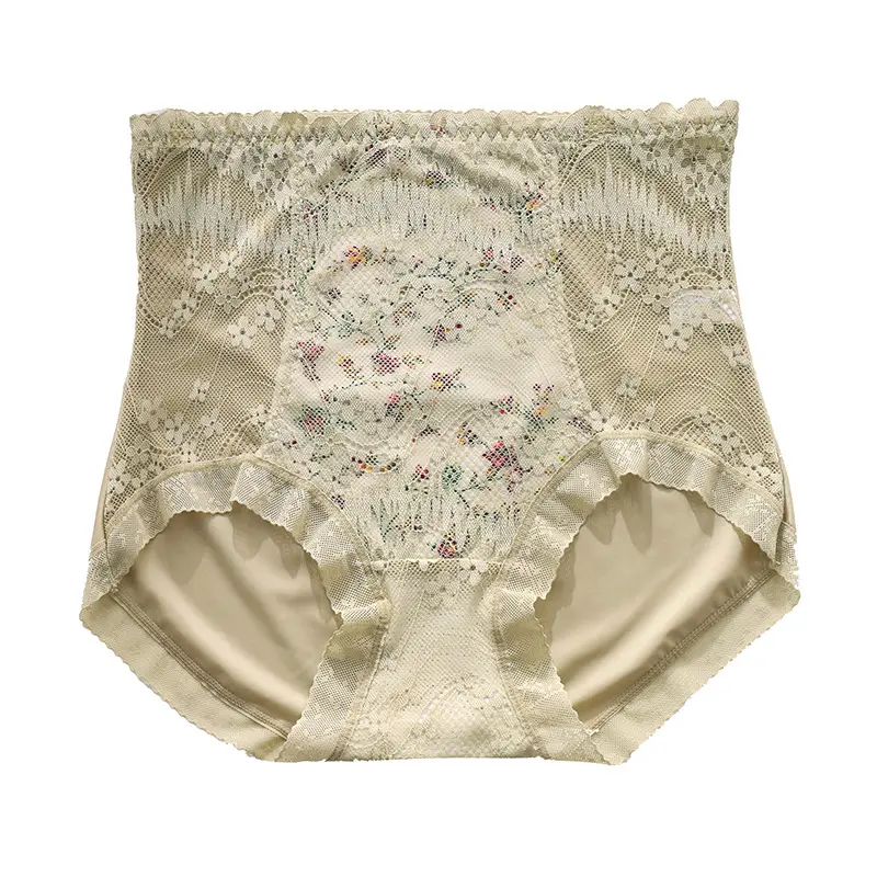 Quần Lót Ren Cạp Cao Dành Cho Nữ, Ngoại Cỡ, Bụng Và Hông, Đáy Quần Cotton, Thoáng Khí, Quần Lót Gợi Cảm Women 3