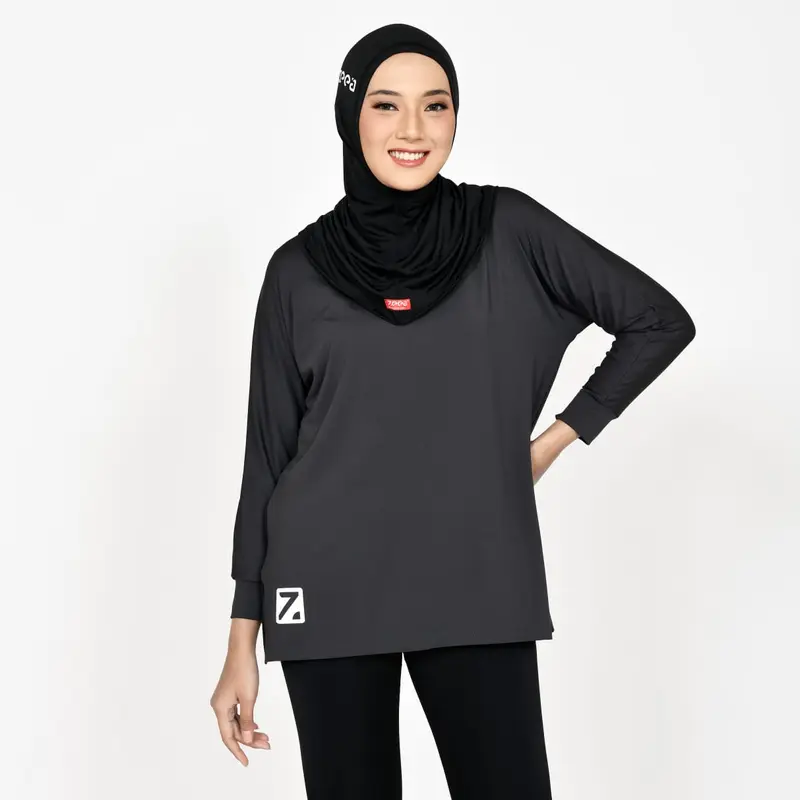 Zeea Baju Olahraga Muslimah Baju Gym Wanita Hijab Polos Inner Farah Muslim Panjang 5