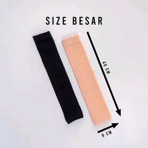 Tangan Pria dan Wanita Poly Gembos Tebal Muslim   manset tangan polos orange sambung Rayon dewasa hijab