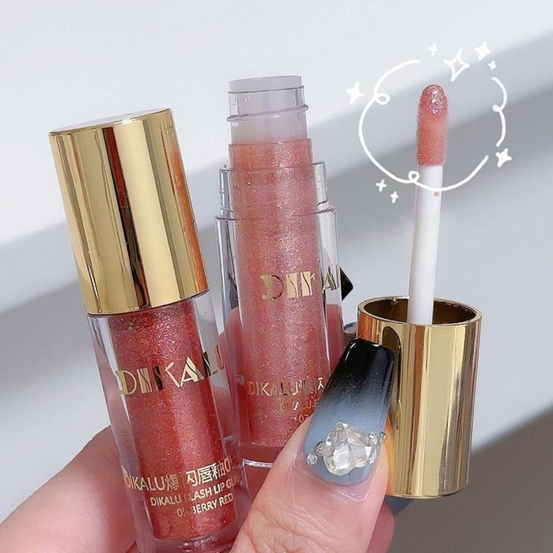 Product Introduction of DIKALU Sparkling Lip Glaze Mirror Lip Glaze Fine Glitter Lip Gloss Transparent Lip Gloss Water Gloss Lipstick 30