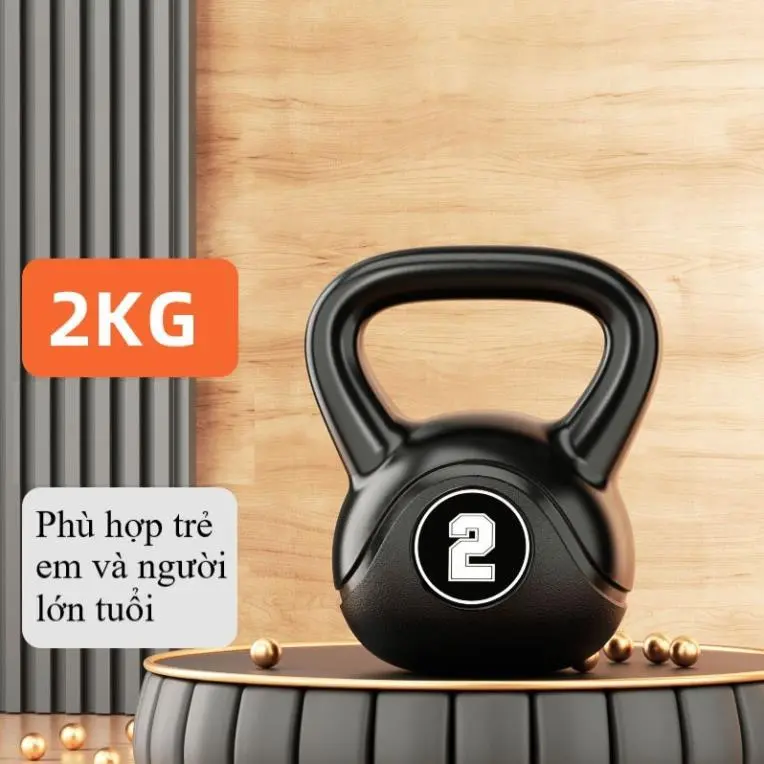 Tạ Bình Vôi, Tạ Ấm, Tạ Quai Xách, Tạ Chuông Bọc Nhựa 2kg Dụng Cụ Tập Gym Tập Mông Đùi Gym Thể Dục Tại Nhà