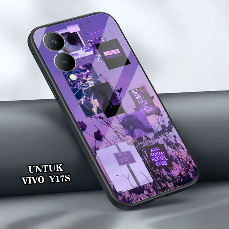 Case VIVO Y17S - Casing Hp VIVO Y17S - Motif ( AESTHETIC ) - Silikon Hp  VIVO Y17S - Softcase Glass Kaca - Case 2D Glossy - Kesing Hp - Hardcase Glossy - Case Terbaru - Cassing - Cod 7