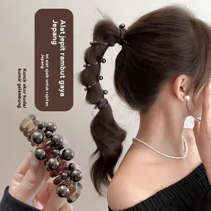 Tali Rambut Gelembung Jepang Minimalis, Tali Telepon untuk Ponytail Kepang Karet Scrunchies jepitlu  cu