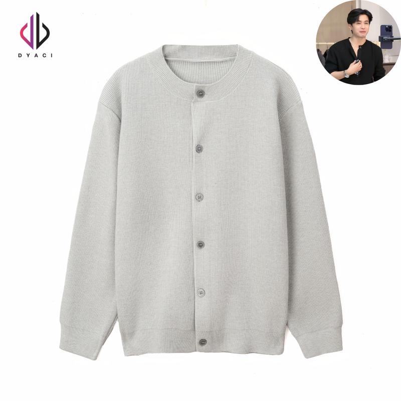 [Dyaci x Dũng Trần] Áo Khoác Cardigan DYACI Len Nam Cổ Tròn Chất Len Dày Dặn Cao Cấp Thu Đông Dài Tay Menswear AL93