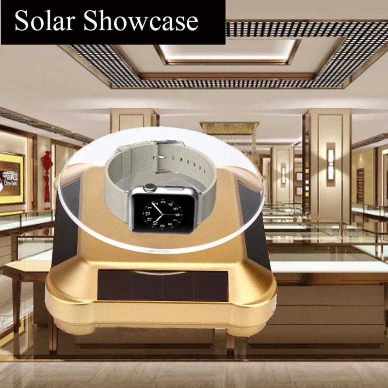 Product Introduction of Mini 360° Turntable Automatic Rotating Watch Holder Display Stand Display Stand Solar  Display Stand Light Organiser 14