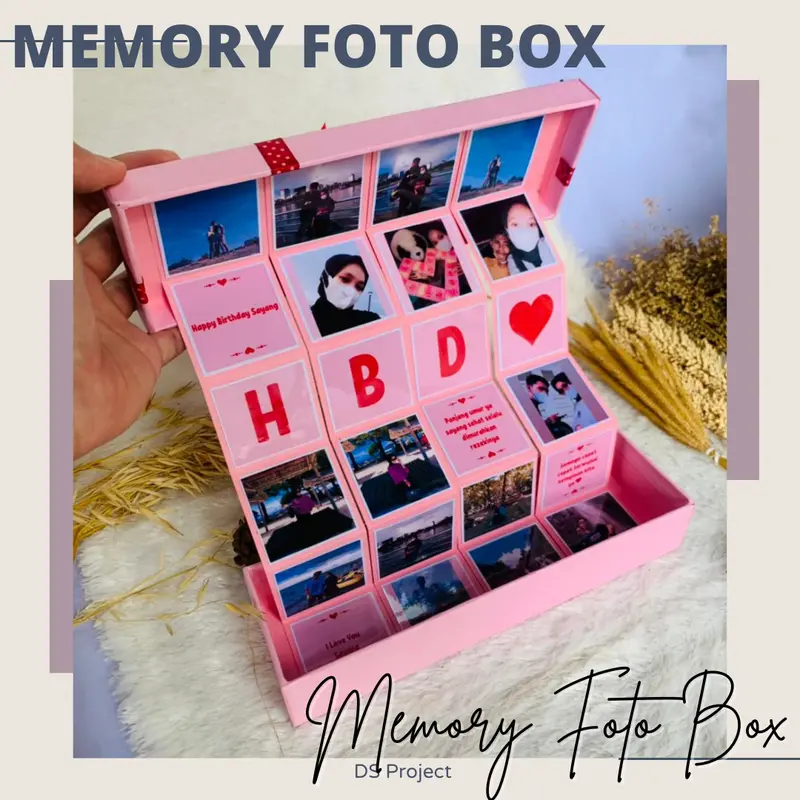 Memory Foto Box Foto Custom Buat Kado PAcar / Sahabat / Bestie Ulang Tahun / Anniversary 2