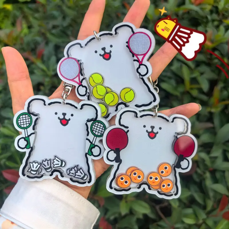 Dây Chuyền Quả Cầu Lắc Hoạt Hình, Thiết Kế Sáng Tạo, Mặt Dây Chuyền Túi Cún chó Con, Thích Hợp Cho Các Cặp Đôi, Thời Trang Dễ Thương, Làm Bằng Acrylic, Mặt Dây Chuyền Túi, Quà Tặng Ngày Lễ, 1 Cái Charm