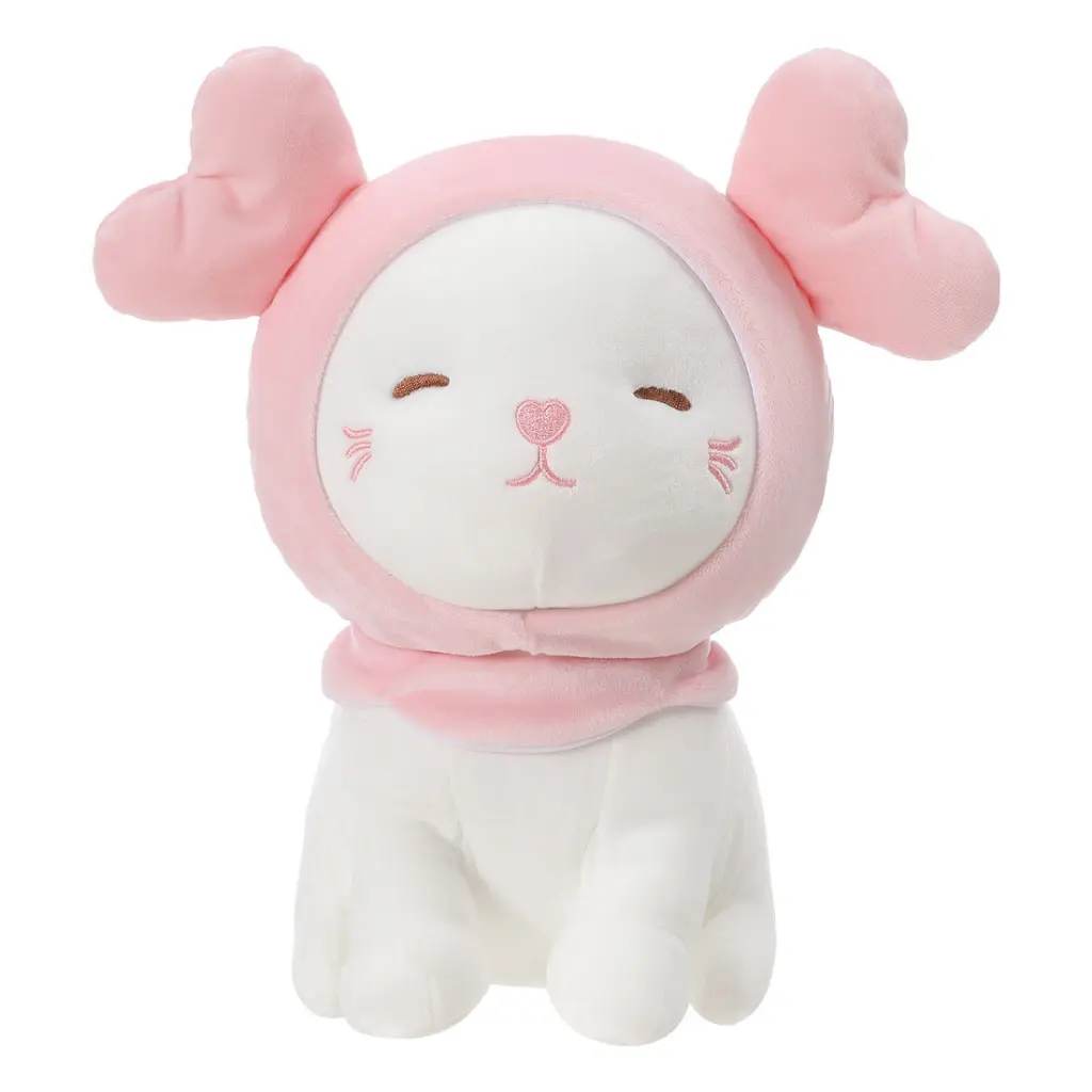 YELVO Boneka Lucu Kucing Lembut Mainan Mewah Kucing dengan Penutup Mata Kado Anak Plush Toy Kualitas Import Tinggi 25cm Bahan Berkualitas Buah Dolls
