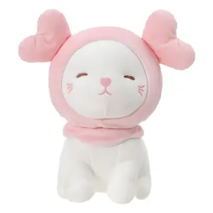 YELVO Boneka Lucu Kucing Lembut Mainan Mewah Kucing dengan Penutup Mata Kado Anak Plush Toy Kualitas Import Tinggi 25cm Bahan Berkualitas Buah Dolls
