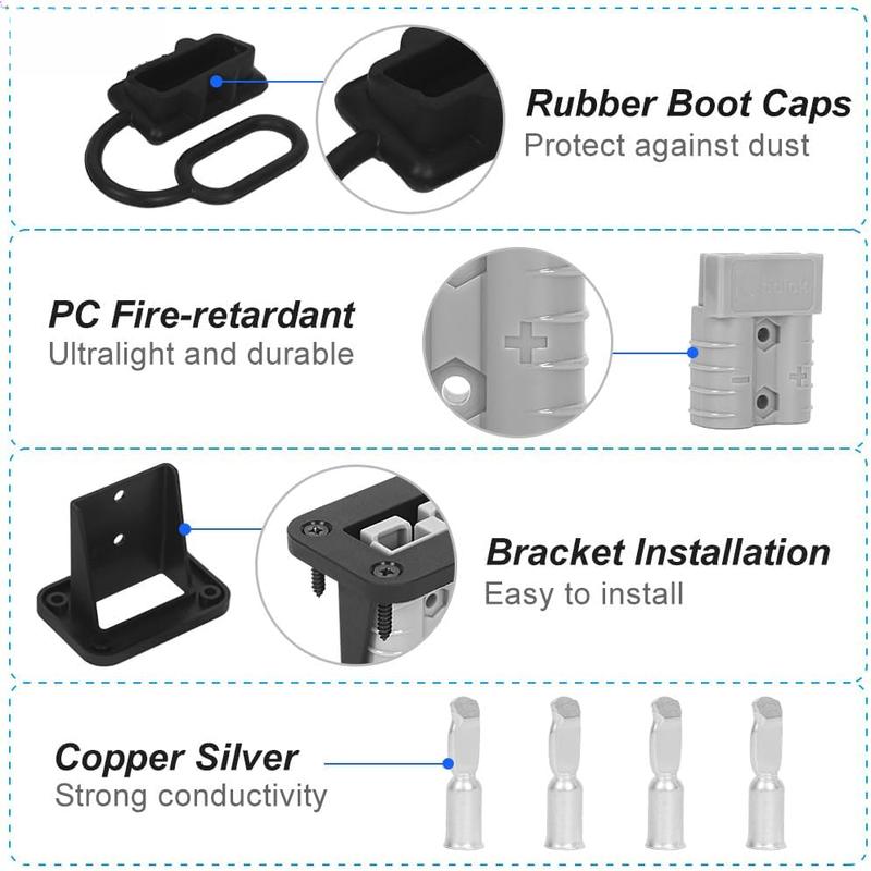 2 count 50 Amp Quick Disconnect Connector, Wire Harness Plu - TikTok Shop
