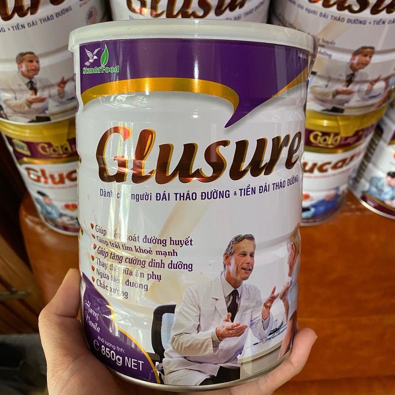  Sữa Glusure dành cho người tiểu đường lon 900gr yến  sào 