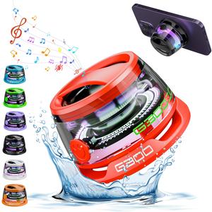 マグネット式ミニスピーカー、携帯用Bluetooth対応スピーカー、電話ホルダー付き充電式ポータブルスタンド（旅行やゴルフカート用オーディオ向け）