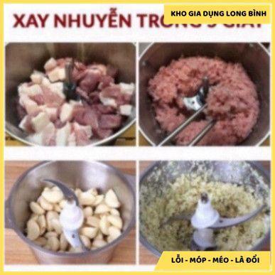 [ LOẠI 1 ] Máy xay đa năng 2L cối inox 304 4 lưỡi đa năng công suất 2500w, máy xay bear mini cầm tay siêu khỏe dễ dàng sử dụng NEW 6