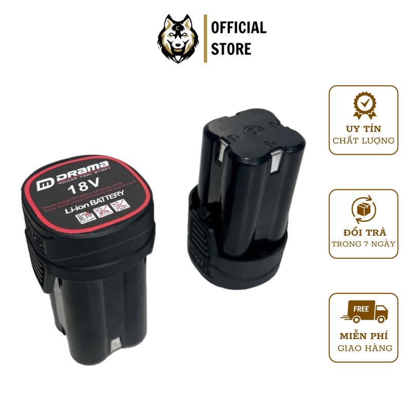 Pin 18V DRAMA dùng cho máy khoan, chuyên vít chân pin 4 cell phổ thông