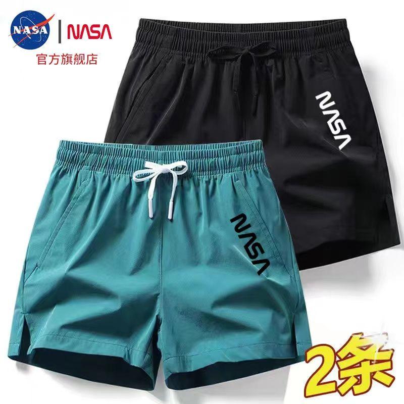 Quần Đùi Thể Thao Mùa Hè, Dành Cho Nam Và Nữ, Chất Liệu Lụa Lạnh Thiết Kế NASA, Mỏng, Quần Đùi Chạy Bộ Co Giãn, Cùng Kích Thước, Quần Đùi Có Khớp 4