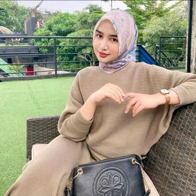 lasperal bluss Batwing real rajut berkualitas jumbo all size fit L Crew Neck 3