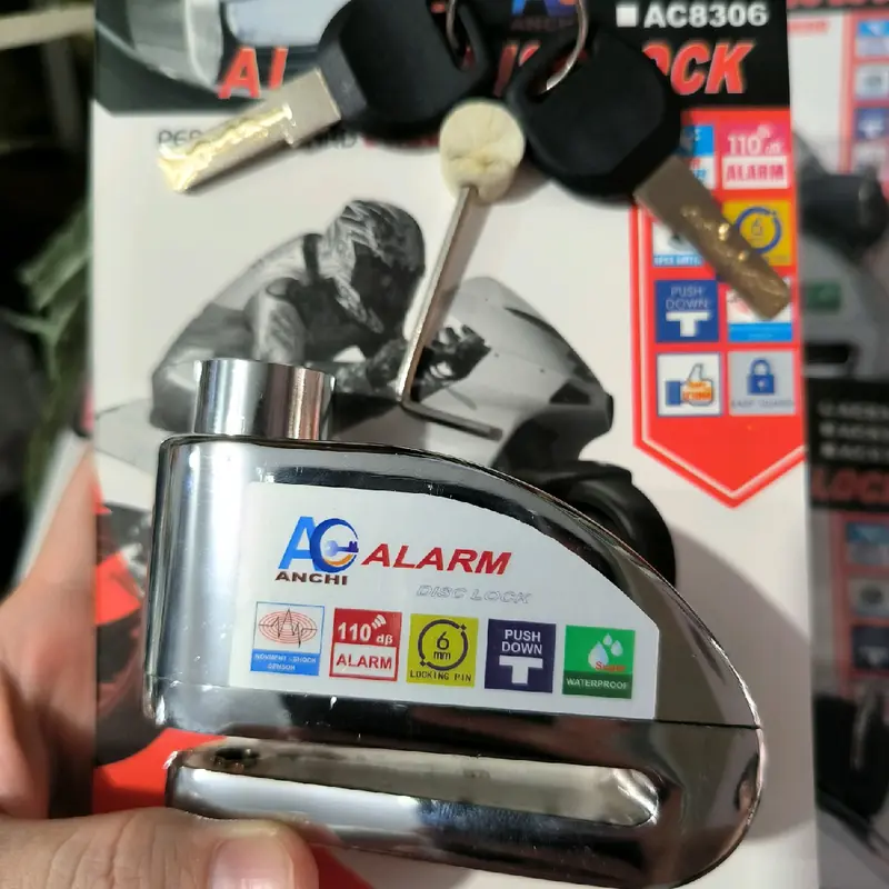 Ổ Khoá Đĩa Xe Máy Chống Trộm ALARMM Có Còi Hú Báo Động Hàng Tốt Phụ Kiện 6