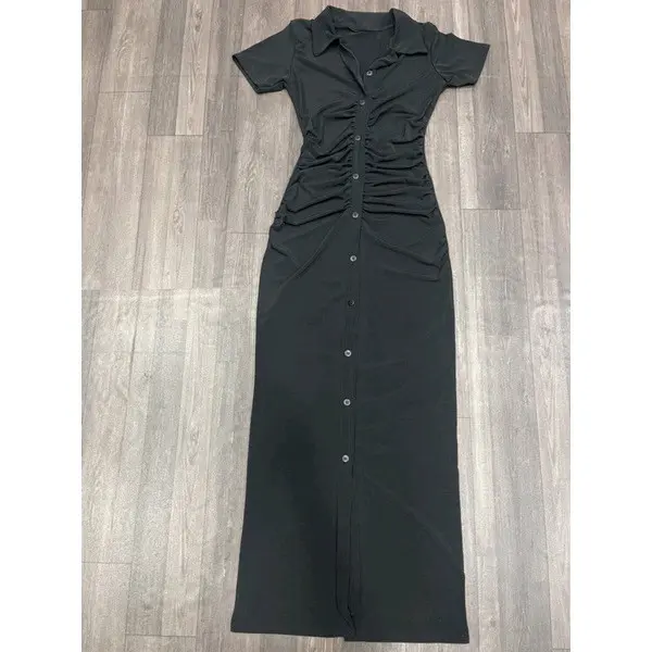 ĐẦM BODY CỔ TRỤ NÚT FOM DÀI BIG SIZE 2