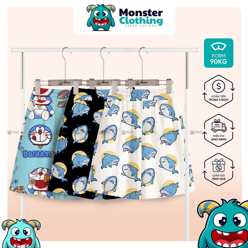  Quần đùi hoạt hình cá mập baby shark quần short nam nam nữ 