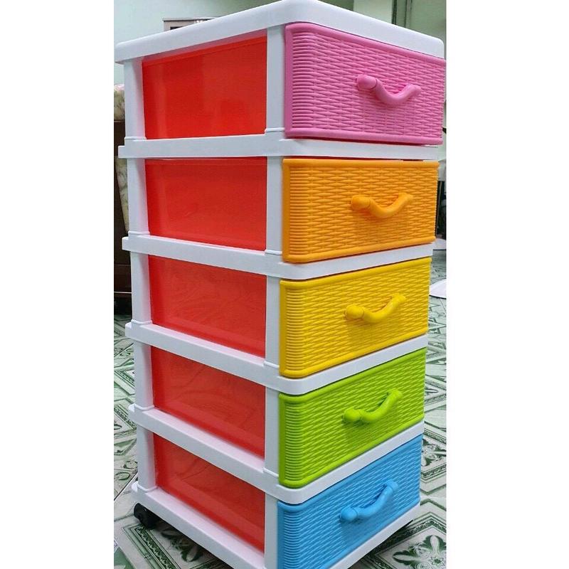 tủ nhựa 5 ngăn bảy sắc cầu vồng đại đồng tiến ..ngang 3 t4 cao8 tất.... mấy chị Sà thoả   mái....độ bền cao