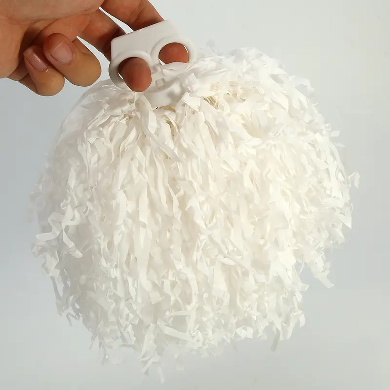 2pcs Cheerleader Pom Poms Cheer Sports Party Dance Accessories (white) 1