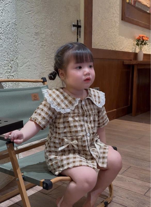 Product Introduction of Bộ kẻ thô mềm cho bé gái size 10-40kg 5