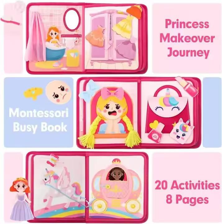 Product Introduction of Children's Tear-Proof Deer Book, Good Night Felt Quiet Book Toy, Early Education Pop-up Book, Enlightenment Baby Cloth Book jumping  cactus 23