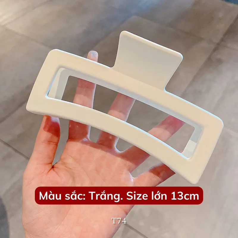 Kẹp tóc nữ hình chữ nhật dạng dài loại lớn phong cách Basic dễ thương phụ kiện thời trang - Mely T74 1