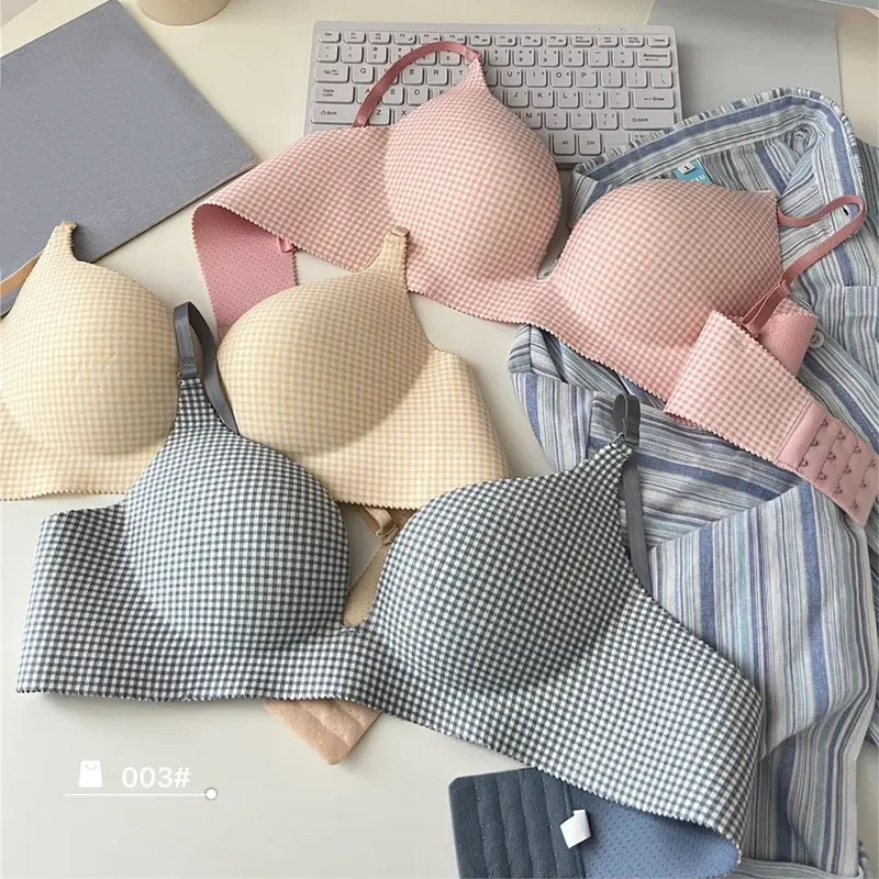 Áo Ngực Liền Mạch, Dành Cho Phụ Nữ, Mềm Mại, Kiểu Lưới Cúp Ngực 1 / 2, Áo Ngực Nâng Ngực, Áo Ngực, Thoải Mái, Vô Hình, Không Dây, Đồ Lót Đơn Giản 3