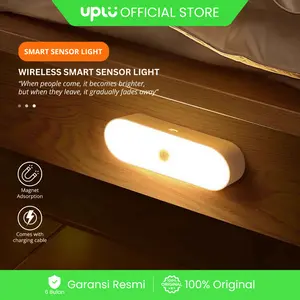 UPLU Lampu LED Magnetic Motion Sensor Gerak Dinding Tempel Aesthetic Portable Rechargeable Baterai USB Minimalis Pir
