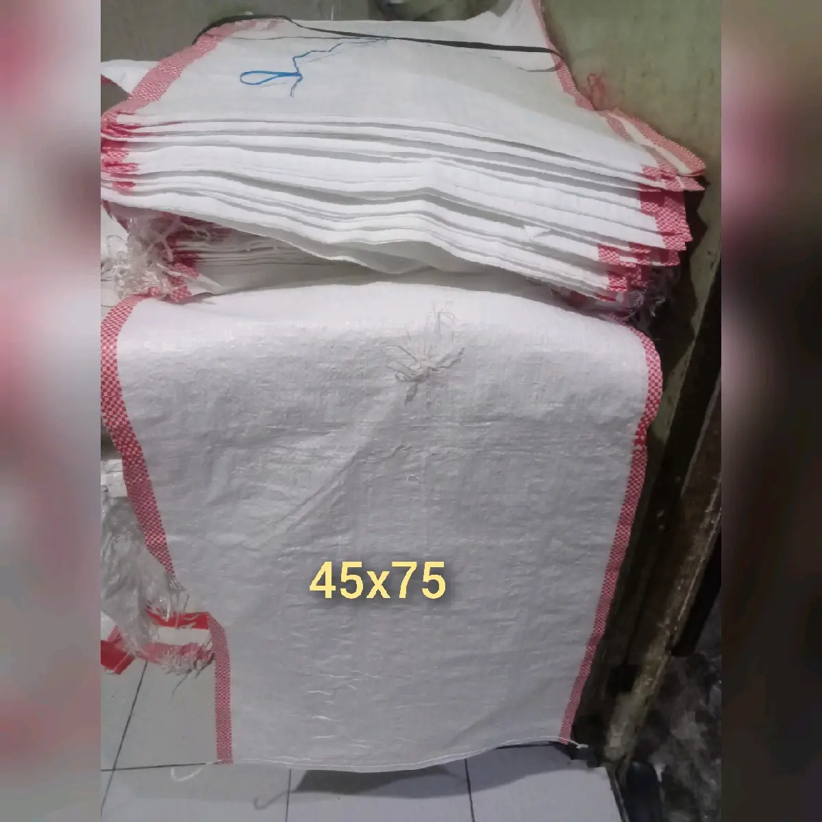 karung plastik baru ukuran 45x75 (10 lembar)