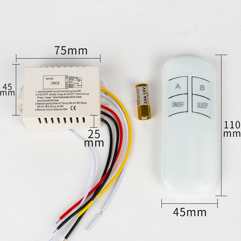 Product Introduction of Digital Remote Control Light Switch Wireless ON OFF Switch For Light Bulb Chandelier 220V RF433 1/2/3/4 Ways 42
