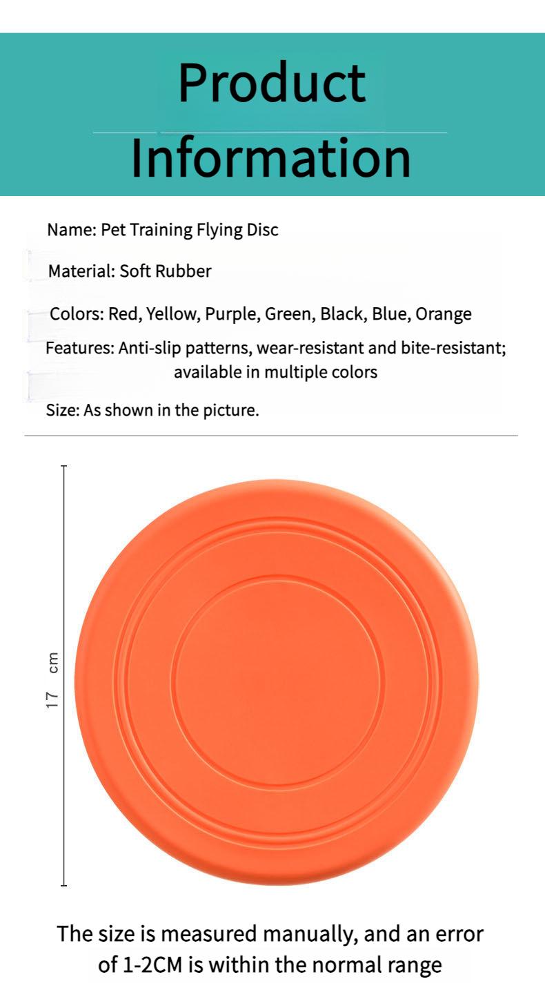 Product Introduction of Pet Toy Dog Frisbee Frisbee Dog Special Frisbee Silicone Pet Outdoor Interactive Training Floating Durable Toy 7